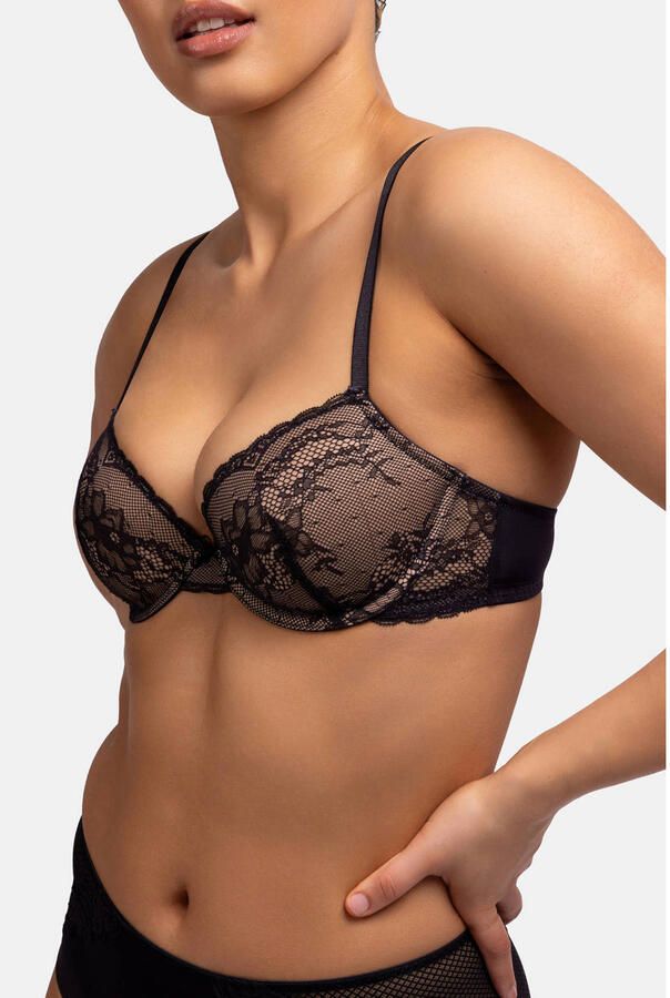 Dorina voorgevormde beugelbh Chloe (set van 2) beige zwart