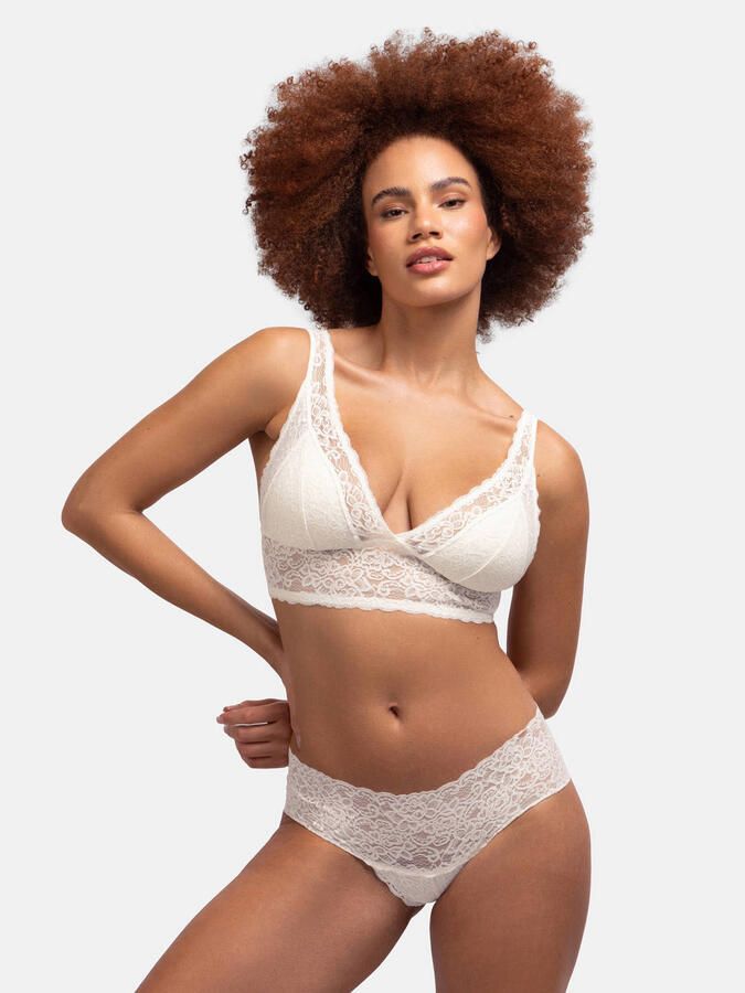 Dorina voorgevormde bralette Lana (set van 2) paars ecru