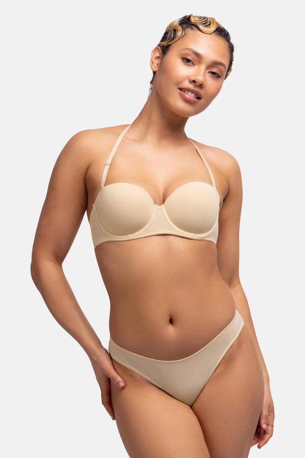 Dorina voorgevormde strapless balconette bh Michelle beige - Foto 2