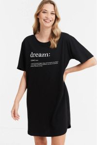 Dreamcovers bigshirt met printopdruk zwart wit
