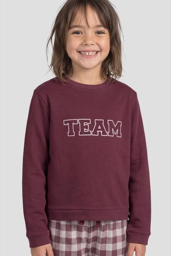 Dreamcovers geruite pyjama bordeaux grijs
