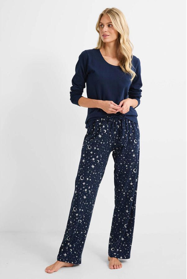 Dreamcovers pyjama donkerblauw zilver