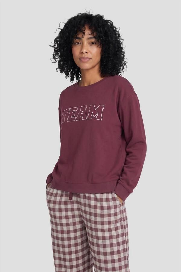 Dreamcovers pyjama set bordeaux grijs