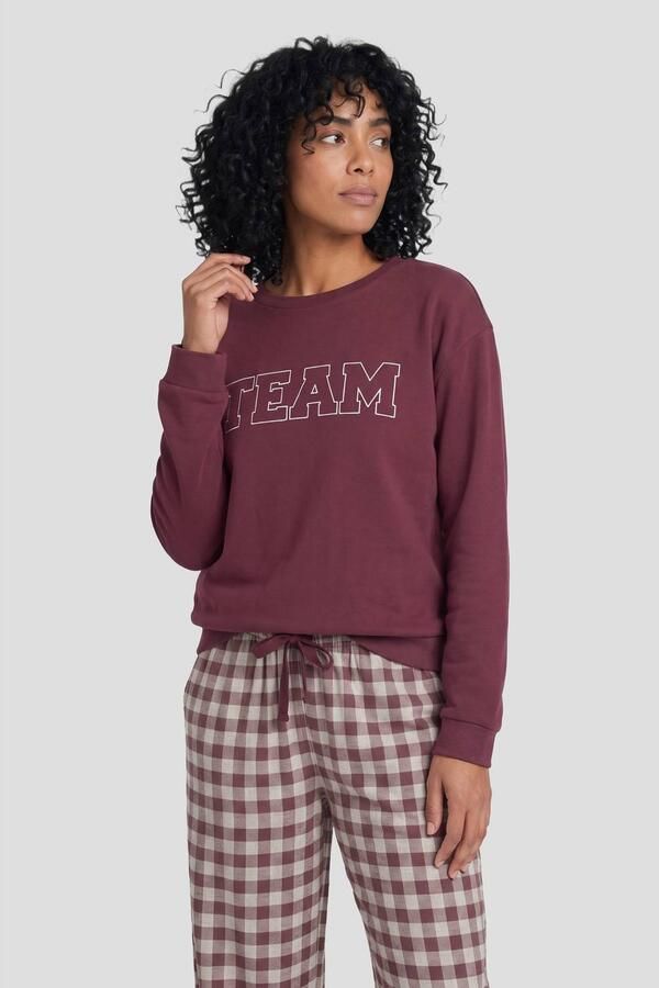 Dreamcovers pyjama set bordeaux grijs - Foto 2