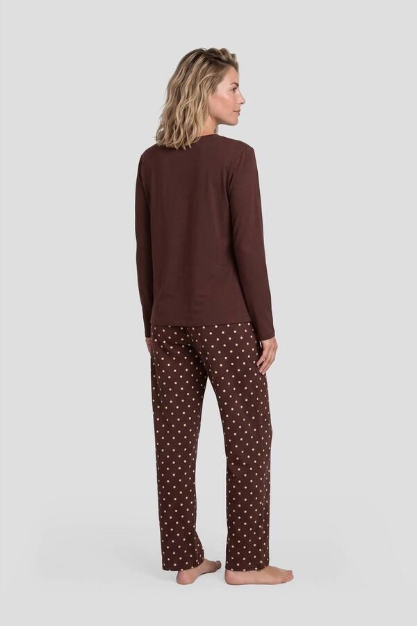 Dreamcovers pyjama set donkerbruin wit - Foto 2