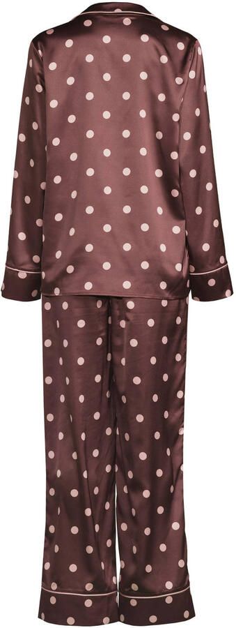 Dreamcovers satijnlook pyjama set bruin oudroze - Foto 2