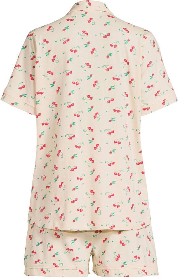 Dreamcovers shortama ecru rood - Foto 3