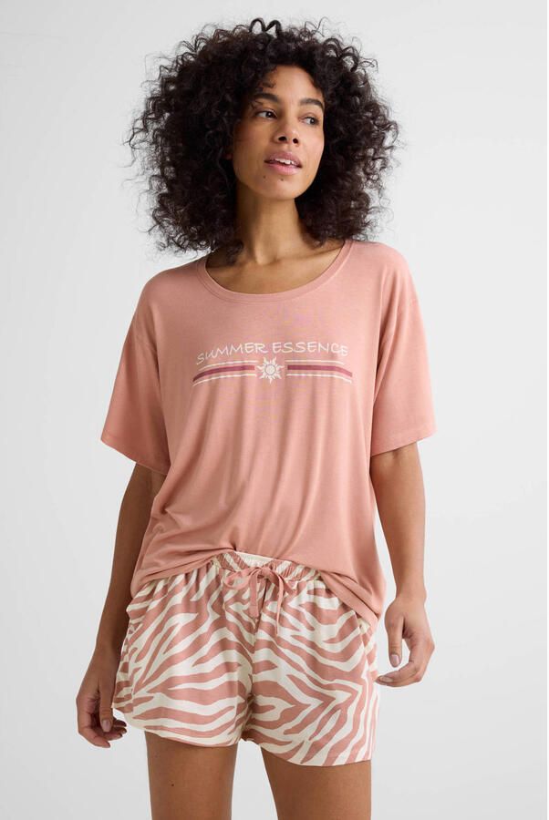 Dreamcovers shortama oudroze ecru