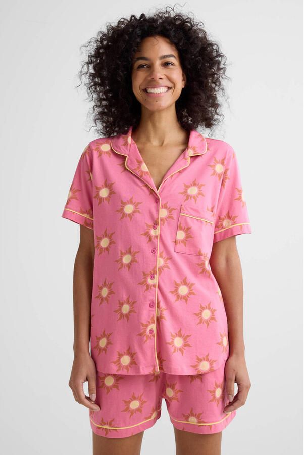 Dreamcovers shortama roze geel