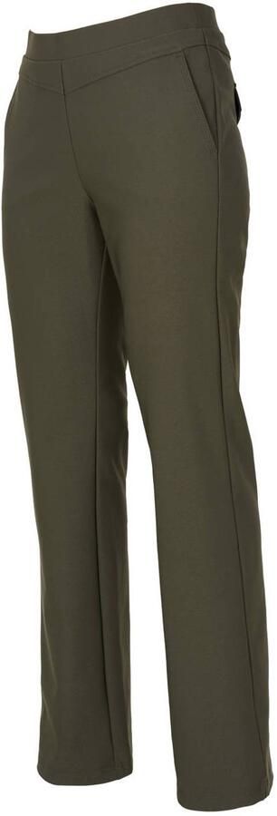 Dreamstar travelstof straight leg broek olijfgroen