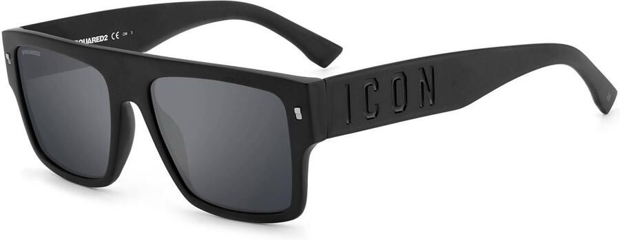 Dsquared2 Matzwarte zonnebril voor een moderne uitstraling Black Heren