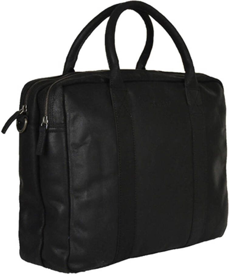 DSTRCT 15.6 leren laptoptas Limited zwart - Foto 2