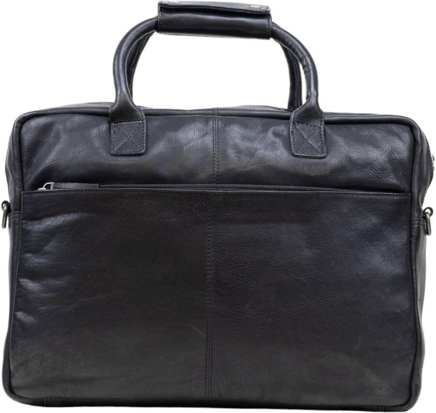 DSTRCT 17 leren laptoptas State Street zwart - Foto 2