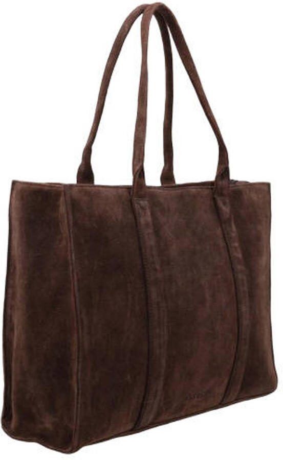 DSTRCT suede handtas bruin