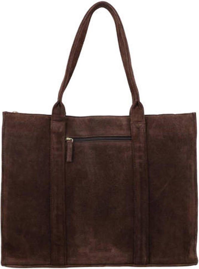 DSTRCT suede handtas bruin - Foto 2
