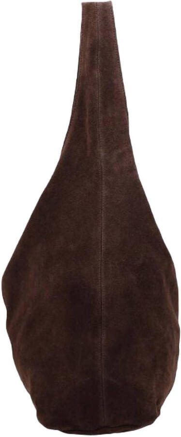 DSTRCT suede schoudertas Portland Road donkerbruin - Foto 3