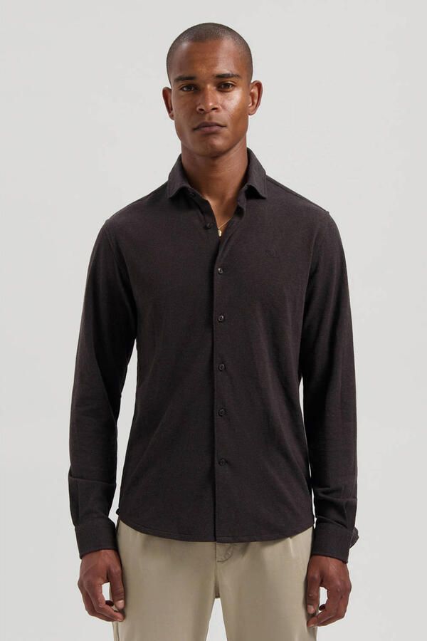 Dstrezzed casual overhemd donkerbruin - Foto 3