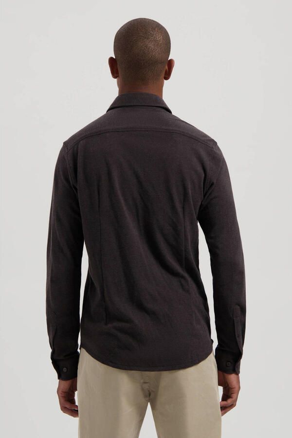 Dstrezzed casual overhemd donkerbruin