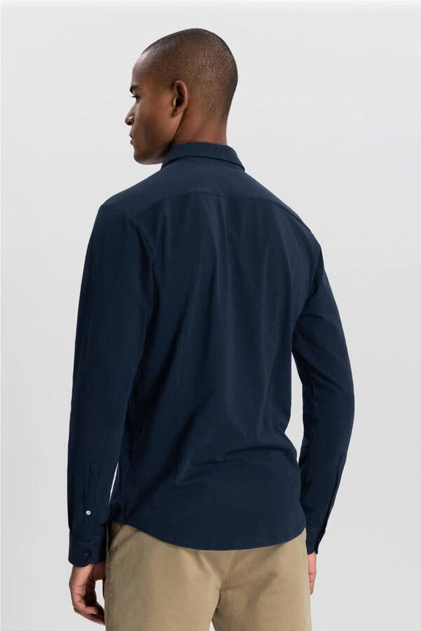 Dstrezzed casual overhemd jersey donkerblauw - Foto 3