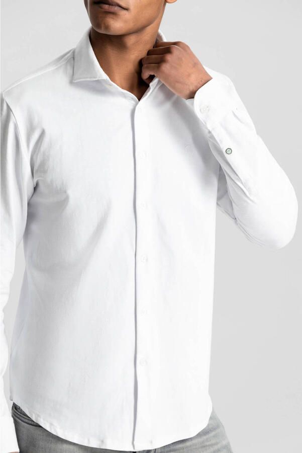 Dstrezzed Overhemd Lange Mouw Overhemd Jersey Bo Wit - Foto 3