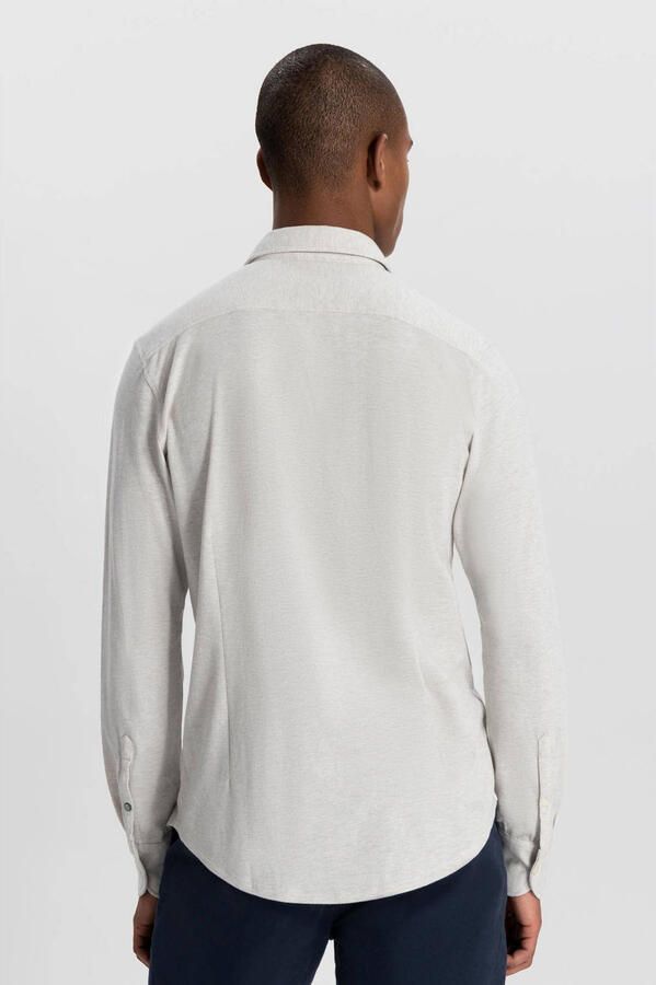 Dstrezzed Heren Overhemden Shirt Melange Pique White Heren - Foto 7