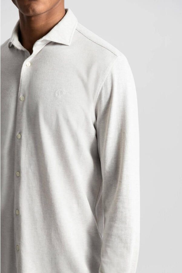 Dstrezzed Heren Overhemden Shirt Melange Pique White Heren - Foto 6