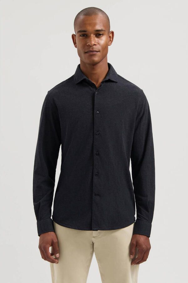 Dstrezzed casual overhemd pique zwart - Foto 3