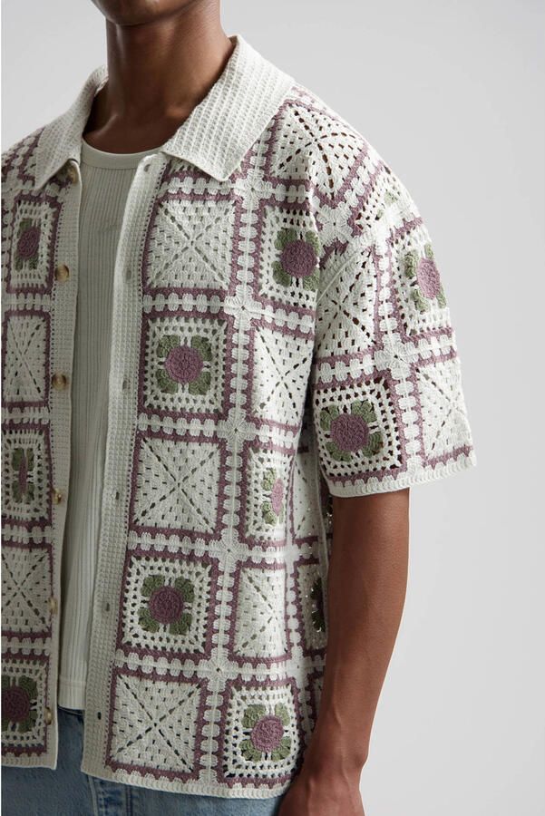 Dstrezzed loose casual overhemd crochet ecru - Foto 3