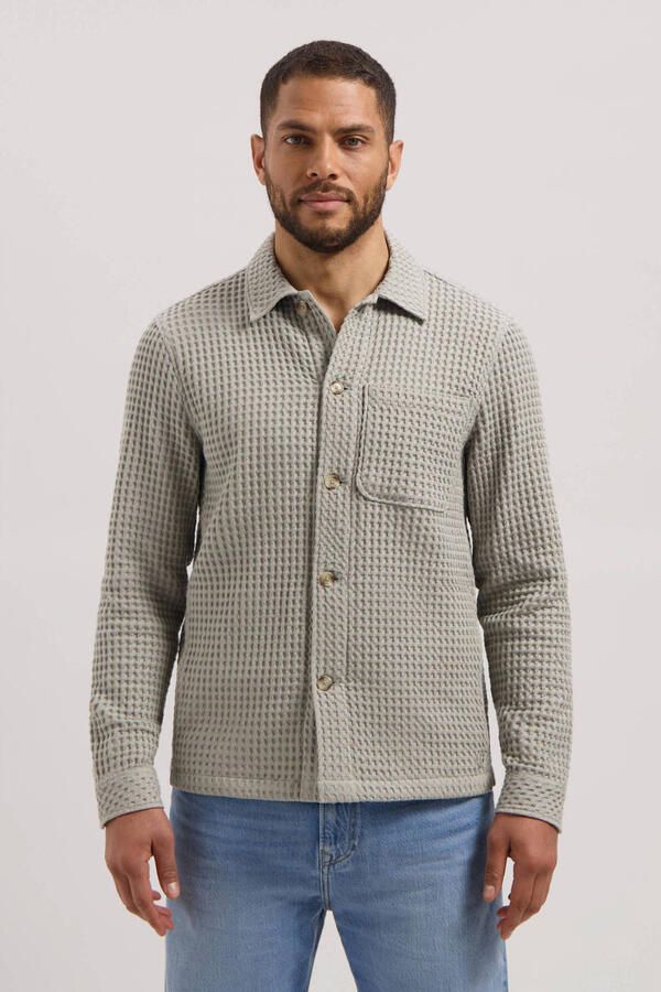 Dstrezzed overshirt met textuur grijs