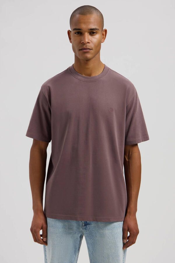 Dstrezzed oversized T-shirt donkerpaars