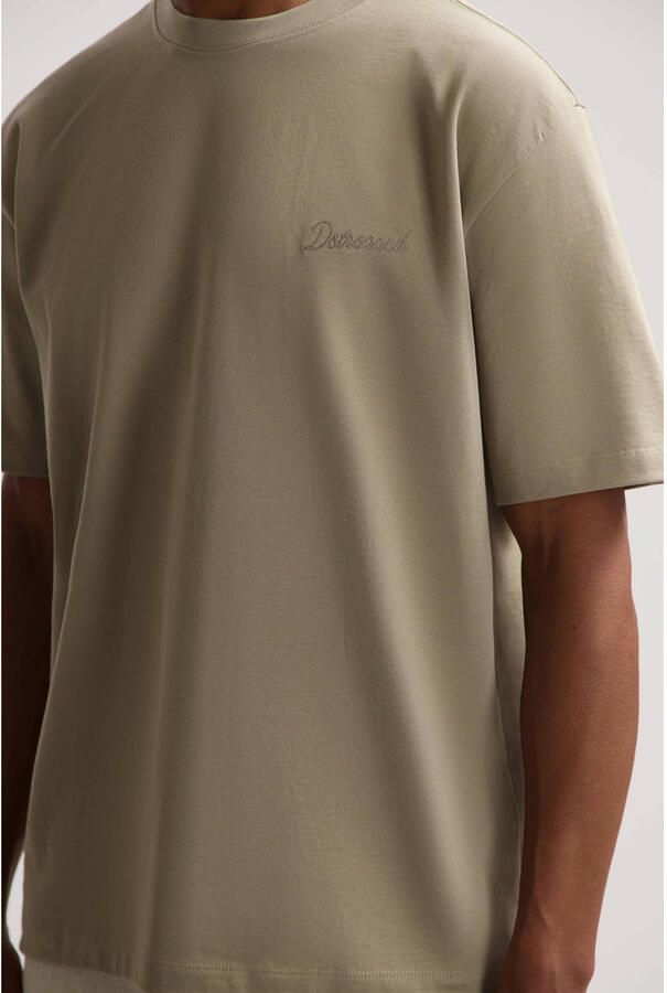 Dstrezzed oversized T-shirt met backprint kaki - Foto 3