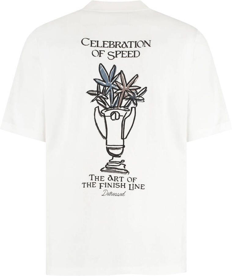DSTREZZED Heren Polo's & T-shirts Collin Artwork Tee Wit - Foto 6