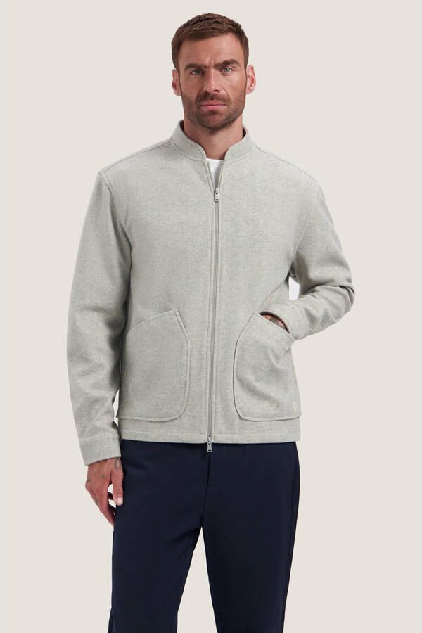 Dstrezzed regular fit flanel overshirt grijs