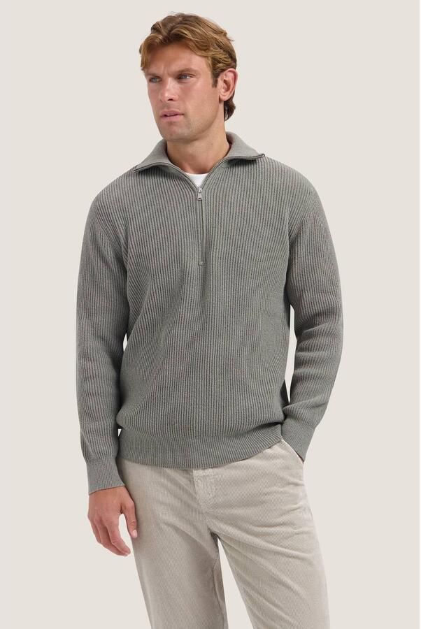 Dstrezzed regular fit gebreide trui med. grey