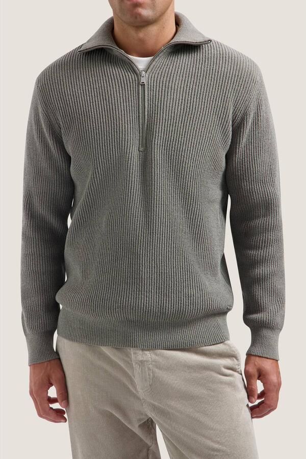Dstrezzed regular fit gebreide trui med. grey - Foto 3