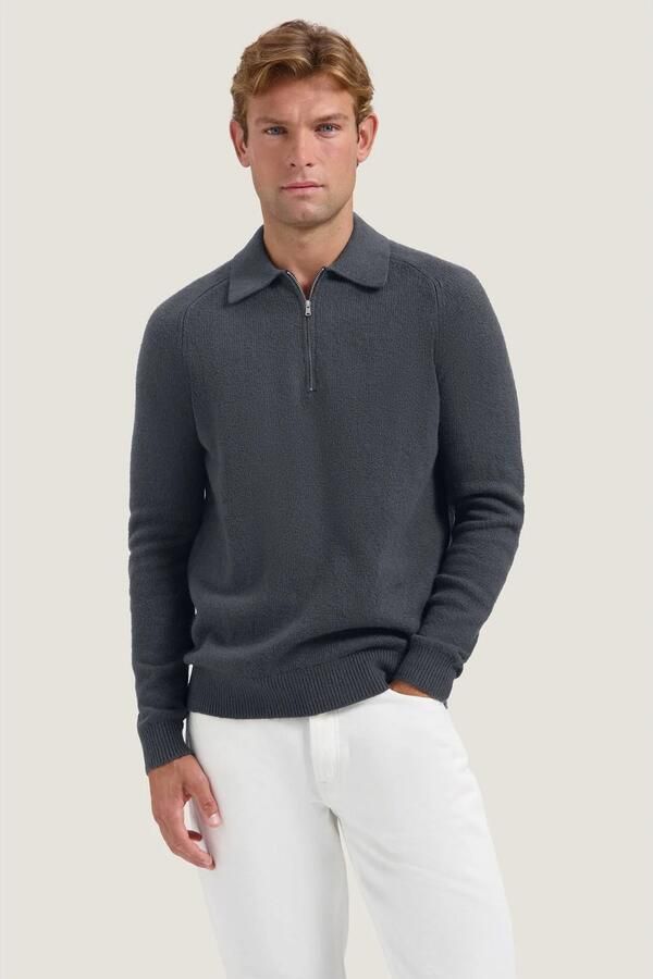 Dstrezzed regular fit gebreide trui met wol burnt ash