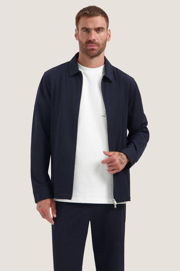 Dstrezzed regular fit overshirt donkerblauw