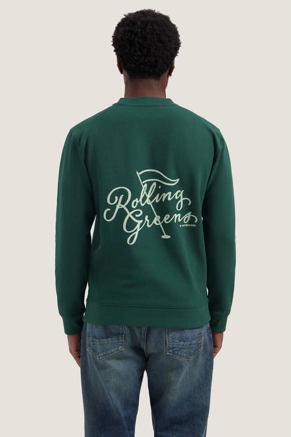 Dstrezzed regular fit sweater met backprint groen - Foto 3