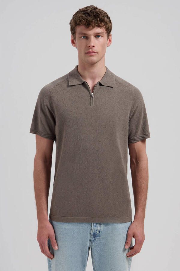 DSTREZZED Heren Polo's & T-shirts Pettar Polo Taupe - Foto 5