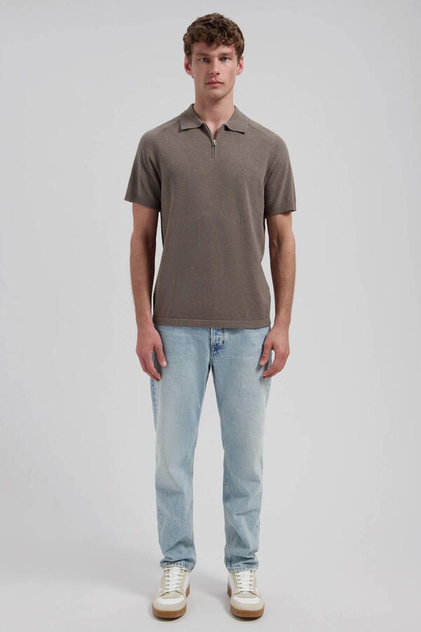 DSTREZZED Heren Polo's & T-shirts Pettar Polo Taupe - Foto 7