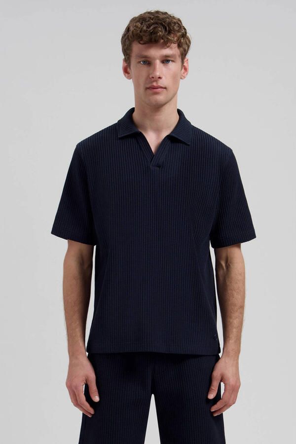 Dstrezzed regular polo donkerblauw