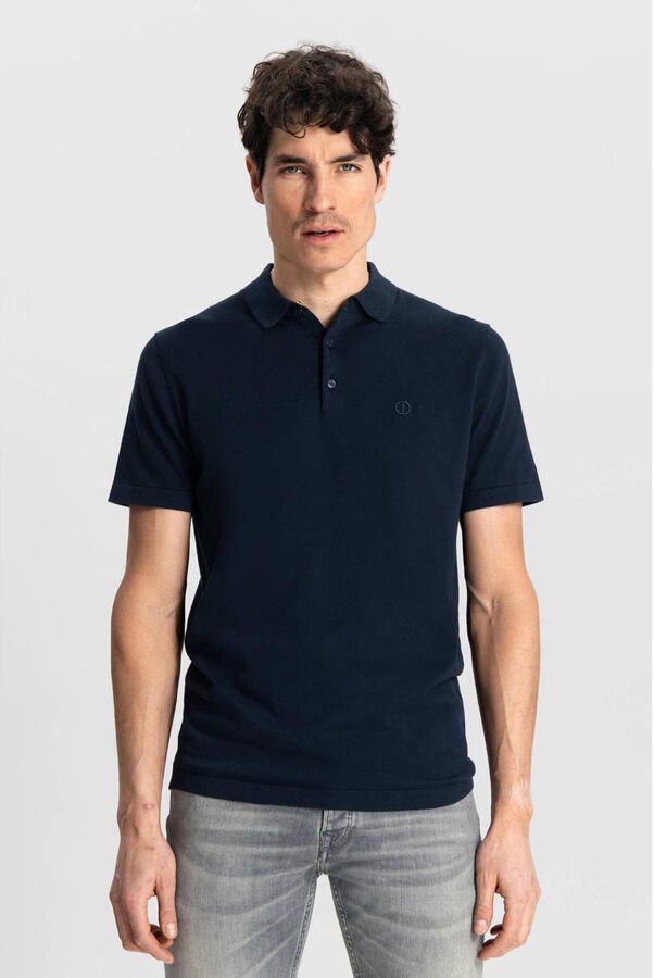 Dstrezzed regular polo donkerblauw