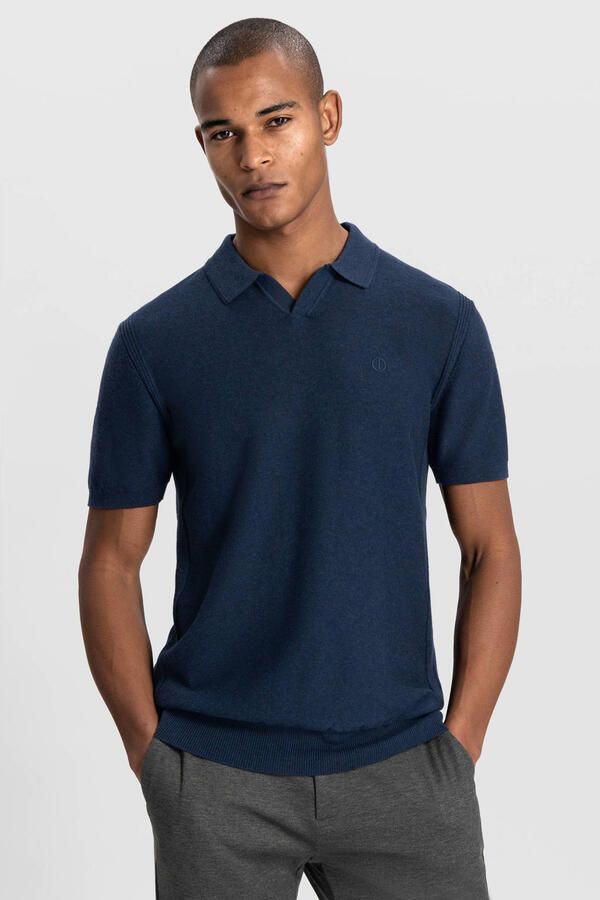 DSTREZZED Heren Polo's & T-shirts Mercury Short Sleeve Polo Donkerblauw - Foto 5