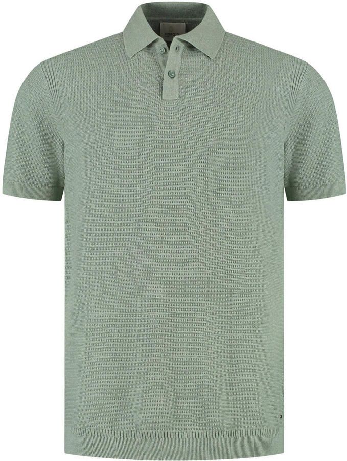 Dstrezzed regular polo groen gebreid