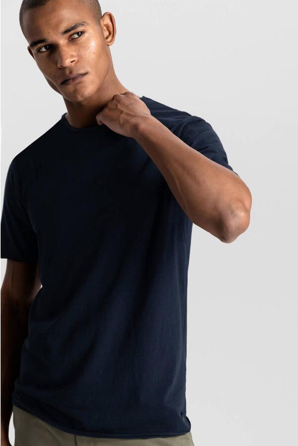 DSTREZZED Heren Polo's & T-shirts Mc. Queen Basic Tee Organic Slub Jersey Donkerblauw - Foto 6