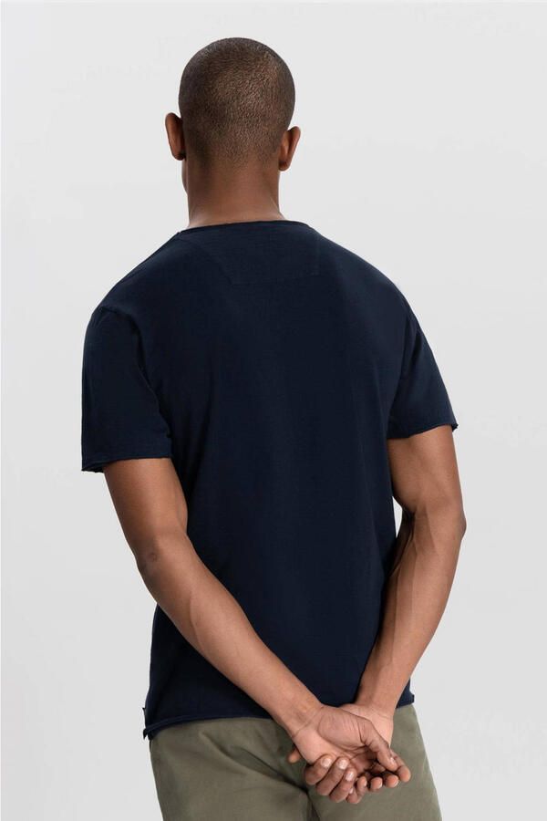 DSTREZZED Heren Polo's & T-shirts Mc. Queen Basic Tee Organic Slub Jersey Donkerblauw - Foto 6