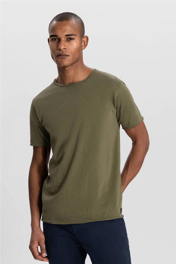 DSTREZZED Heren Polo's & T-shirts Mc. Queen Basic Tee Organic Slub Jersey Donkergroen - Foto 6