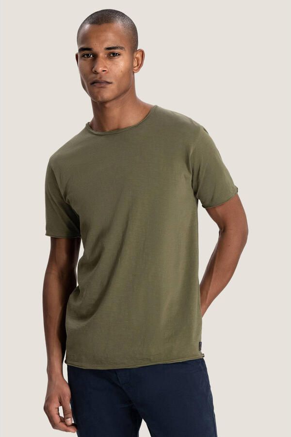 DSTREZZED Heren Polo's & T-shirts Mc. Queen Basic Tee Organic Slub Jersey Donkergroen - Foto 2