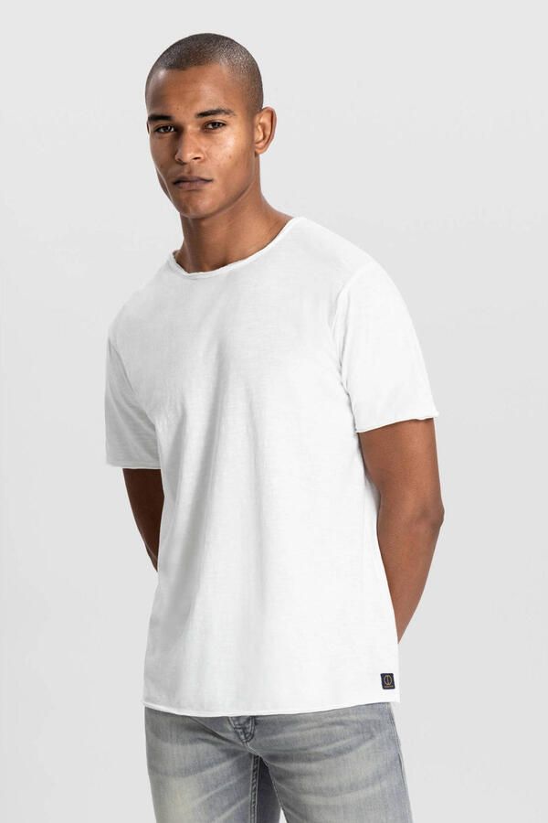 DSTREZZED Heren Polo's & T-shirts Mc. Queen Basic Tee Organic Slub Jersey Wit - Foto 7