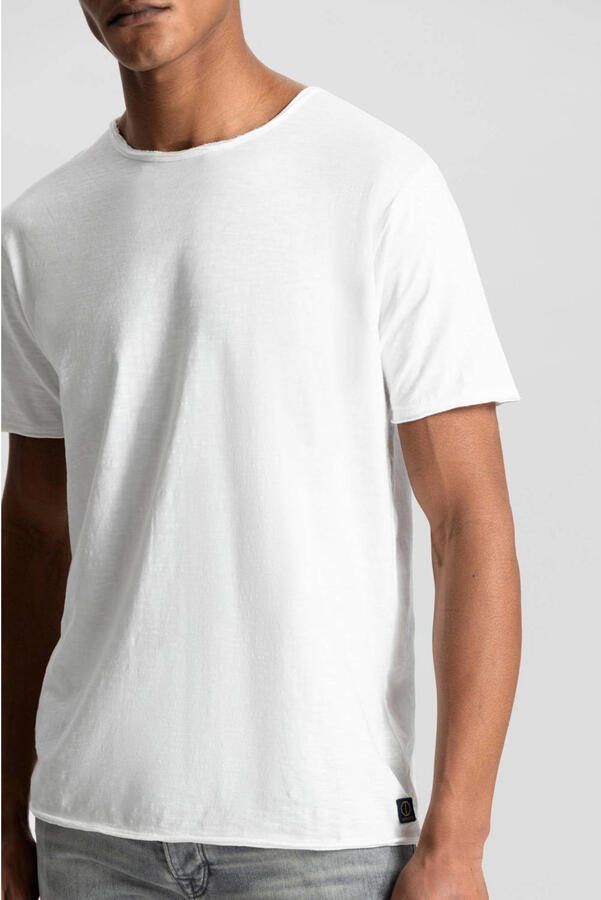 DSTREZZED Heren Polo's & T-shirts Mc. Queen Basic Tee Organic Slub Jersey Wit - Foto 7